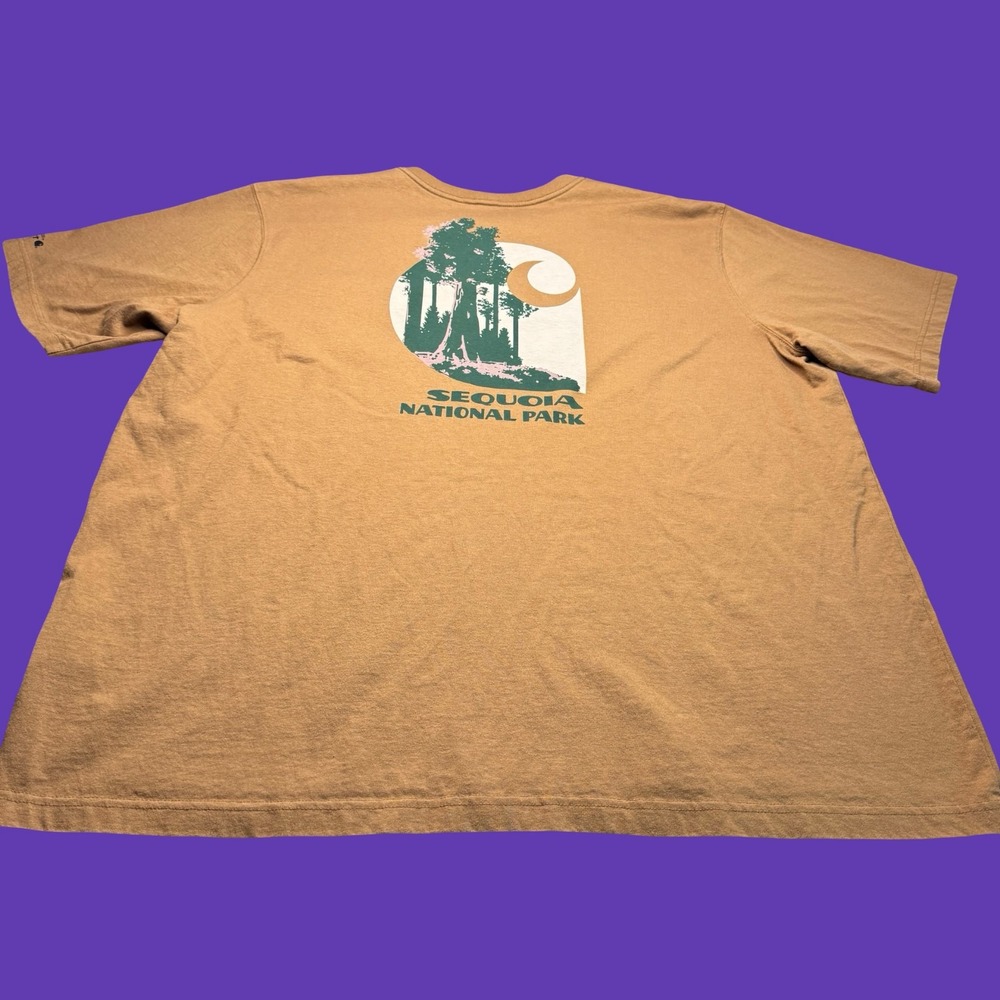 Carhartt Sequoia National Park Pocket Tee 3XL Brown Relaxed Fit Outdoor Graphic